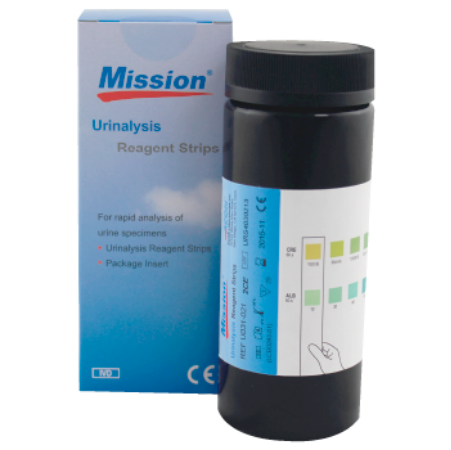 Prueba Mission para detección de Microalbuminuria (Creatinina/Albúmina) en Tira - frasco con 25 pruebas