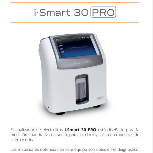Analizador de Electrolitos i-Smart 30 PRO - i-Sense