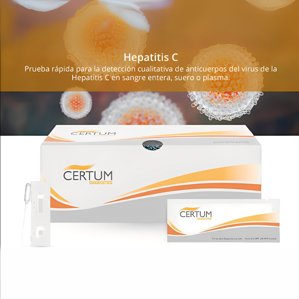 CERTUM | Prueba para detección de Anticuerpos de Hepatitis C en cassette - Caja con 40 piezas