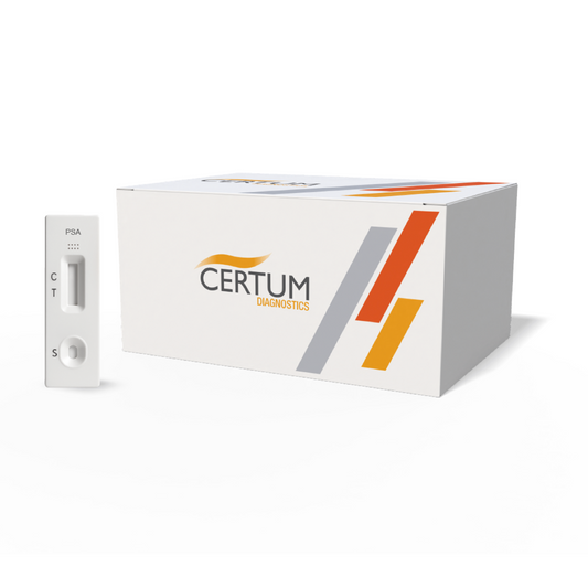 Prueba para detección de Antígeno Prostático Específico (PSA) Semicuantitativa en Cassette - Caja con 40 piezas - Certum