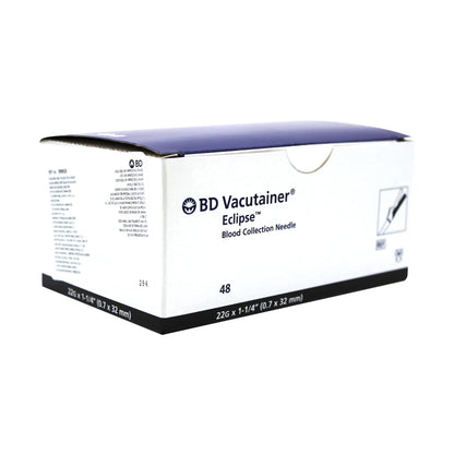 BD | Aguja BD Negra Eclipse 22G x 32MM - Caja c/48 pzas