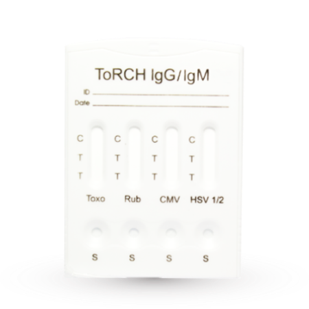 Prueba para detección de anticuerpos (IgG e IgM) de ToRCH en cassette - Caja con 25 piezas - Certum