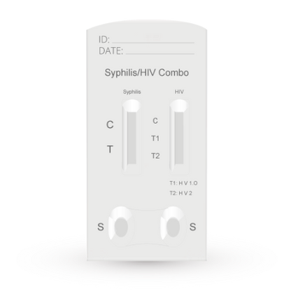 CERTUM | Prueba para detección de anticuerpos de Sífilis (IgG e IgM) y VIH (1, 2 y O) combo en cassette - Caja con 25 piezas - Certum