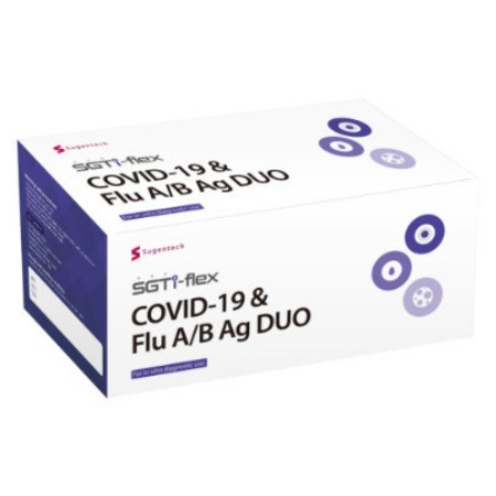 Prueba Rápida de Antígeno Duo para Detección de Covid-19 + Influenza A+B - caja con 25 - SGTI -FLEX