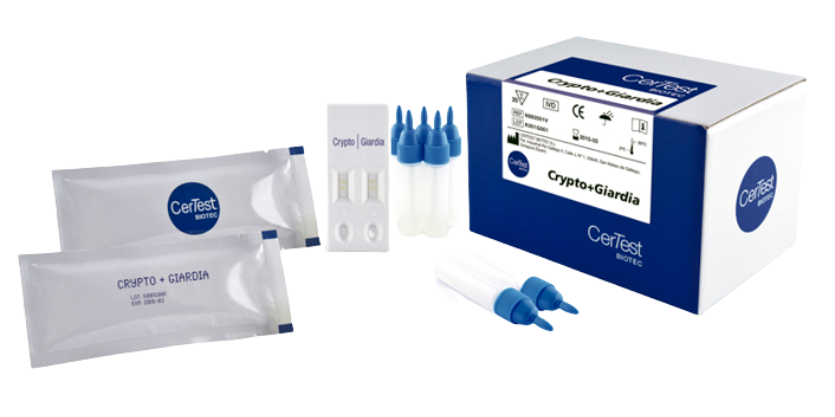 Prueba CerTest para detección de Crypto + Giardia en Cassette - caja con 20 pruebas
