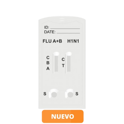 Prueba Rápida de Cassette para la detección de Influenza tipo A, B y tipo A (H1N1) - 10 pruebas - Certum