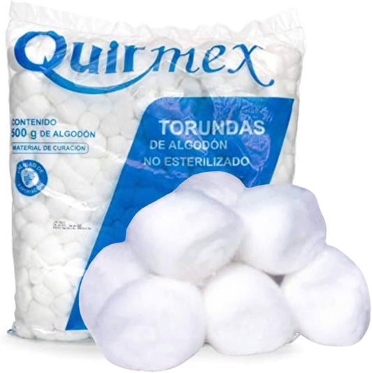 TORUNDA DE ALGODON QUIRMEX - Bolsa c/500g