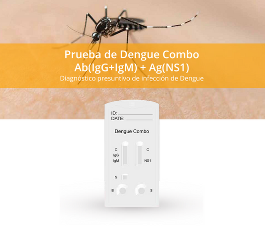 CERTUM | Prueba para detección de Antígeno (NS1) y Antícuerpos (IgG/IgM) de Dengue combo en cassette - Caja con 25 piezas