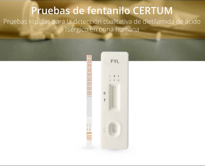 Prueba para detección de fentanilo (FYL) en cassette - caja con 40 pruebas - Certum DFY-102