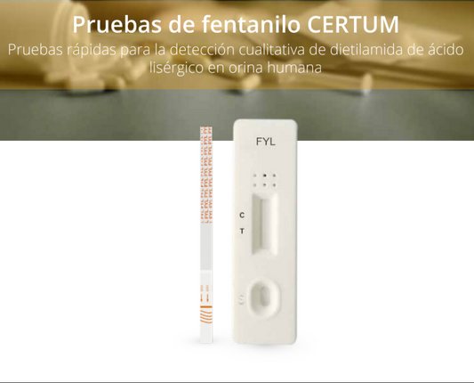 Prueba para detección de fentanilo (FYL) en cassette - caja con 40 pruebas - Certum DFY-102