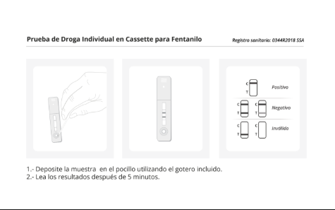 Prueba para detección de fentanilo (FYL) en cassette - caja con 40 pruebas - Certum DFY-102
