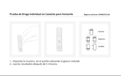 Prueba para detección de fentanilo (FYL) en cassette - caja con 40 pruebas - Certum DFY-102