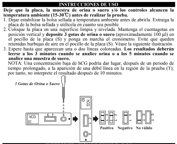 Prueba de Embarazo para detección de Gonadotropina Corionica Humana sensibilidad 25 mUI/mL (hCG) en Cassette - Caja con 40 piezas - Certum