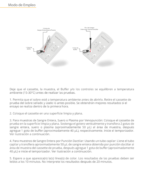 CERTUM | Prueba para detección de anticuerpos de Sífilis (IgG e IgM) y VIH (1, 2 y O) combo en cassette - Caja con 25 piezas - Certum