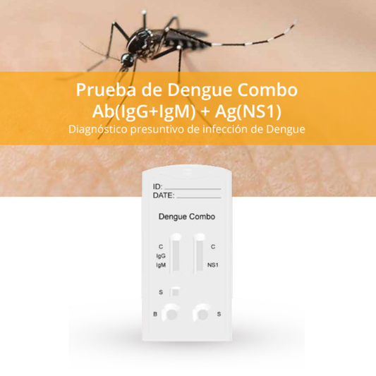 CERTUM | Prueba para detección de Antígeno (NS1) y Antícuerpos (IgG/IgM) de Dengue combo en cassette - Caja con 25 piezas