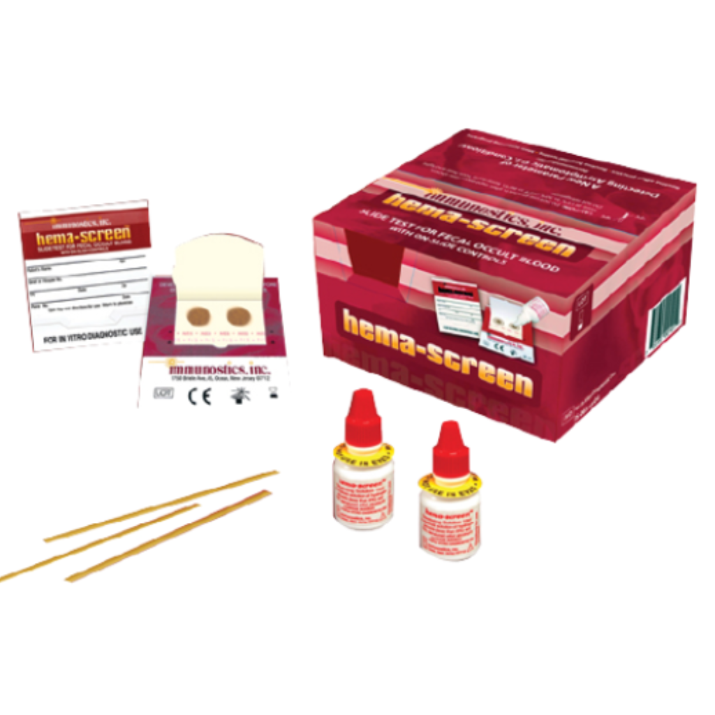 Prueba Hemascreen para detección de Sangre Oculta en Heces (FOB) en Reactivo - 1 caja con 50 pruebas - Immunostics