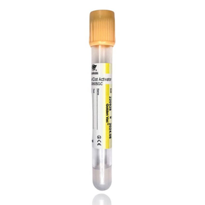 GOLDEN VAC | Tubo AMARILLO al vacío con Gel y Activador de Coágulo 13×100 mm 6 ml - Gradilla con 100 Tubos