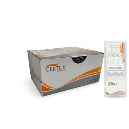 PANEL 4 PARÁMETROS EN ORINA (THC / COC / MET / ANF) - Caja con 25 Cassetes - CERTUM