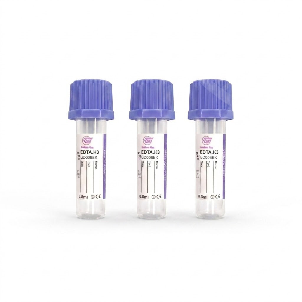TUBO MICROTAINER LILA 0.5 ml EDTA.K3  - Caja con 100 Tubos
