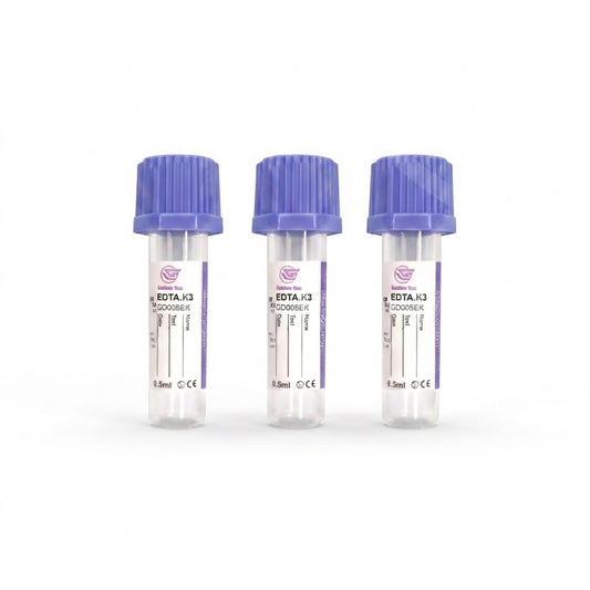 TUBO MICROTAINER LILA 0.5 ml EDTA.K3  - Caja con 100 Tubos