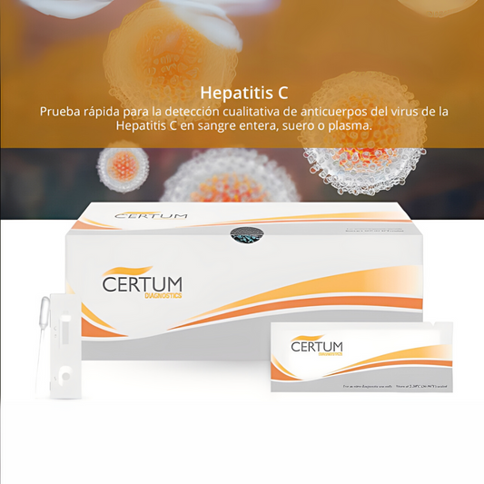 CERTUM | Prueba para detección de Anticuerpos de Hepatitis C en cassette - Caja con 40 piezas