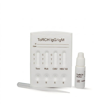 Prueba para detección de anticuerpos (IgG e IgM) de ToRCH en cassette - Caja con 25 piezas - Certum