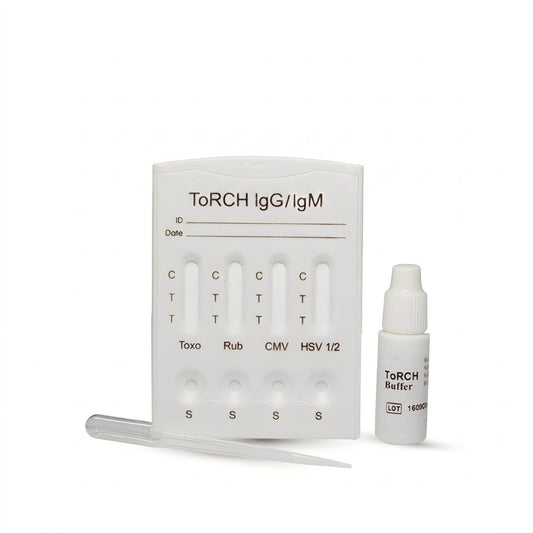 Prueba para detección de anticuerpos (IgG e IgM) de ToRCH en cassette - Caja con 25 piezas - Certum