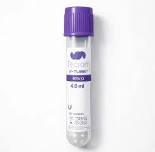 TECROM| Tubo LILA al vacío EDTA K2 13×75mm 4 ml - Gradilla con 100 Tubos