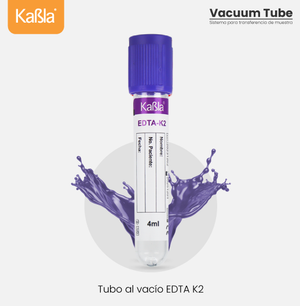 KABLA | Tubo lila al vacío tipo vacutainer EDTA K2 13×75mm 4 ml  - Gradilla con 100 Tubos