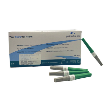 VACUETTE | Aguja Toma Múltiple 21G x 38 mm - Caja con 100 Agujas